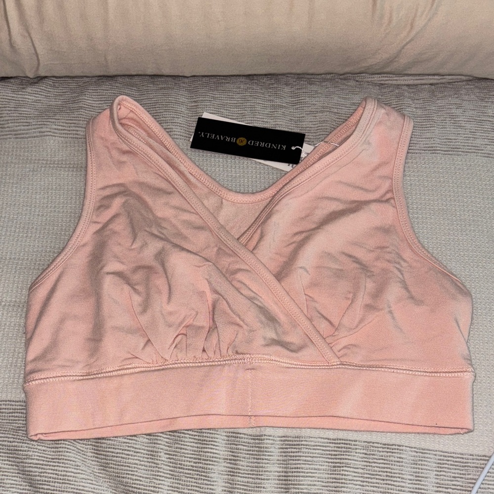 Kindred Bravely Pink Crossover Sports Bra